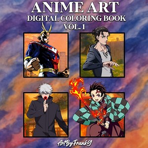 Anime Coloring Book Vol. 1 - Printable Digital Art Book PDF | iPad & Home Use | Anime-inspired Art Pages for Fans and Artists - Etsy UK