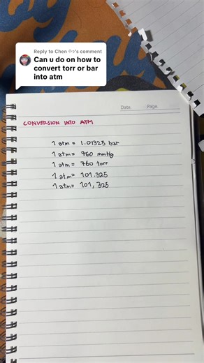 Understanding ATM Conversions in Chemistry