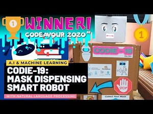 WINNER of Codeavour 2020 AI : CODIE-19 - Face Mask Dispensing Smart Robot using AI, Machine Learning