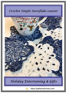 Crochet Simple Snowflake Coaster Pattern