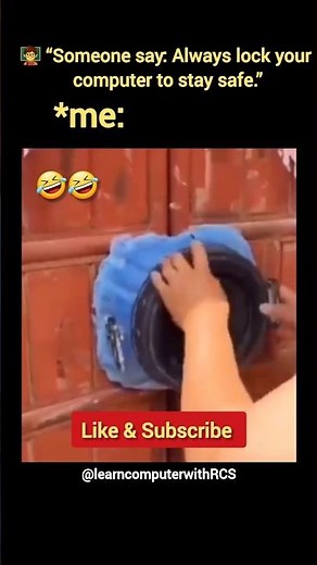 Always Lock your computer to stay safe 🔥 funny meme 🤩 #shorts #viral @LearnComputerWithRCS