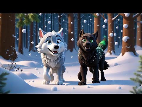Two Whispering Wolves Hug the Wind | Calm Nature Song for Kids | and Imaginative Nursery Rhyme