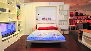39K views · 756 reactions | Britney Double Murphy Bed. A double bed hidden on your wall during day time to maximize your living space. Good for condo living and small apartments. Special offer awaits to first 10 costumers. | ErgoHome | Facebook