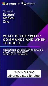 What is the "wait" command and when to use it with Dragon Medical One