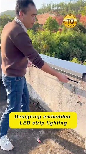 LED strip aluminum alloy wall coping #aluminum #capping #diy #homedecor