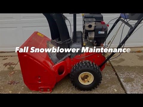 Snowblower Fall Maintenance TORO POWER MAX 826 OXE