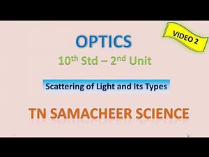 10th Std | Tamil | Samacheer Science | Optics | Scattering of Light and its types