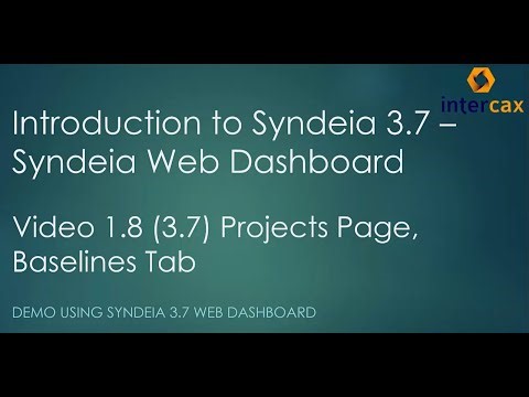 Projects Page, Baselines Tab | Video 1.8 | Syndeia Web Dashboard | Syndeia 3.7