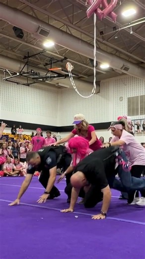 We should probably insert a dance class into the Police Academy. School Resource Officer Cody Brown was showing off his school spirit today by joining in at the pep-rally. 🕺 #AbilenePD #AbileneTX | Abilene Police Department