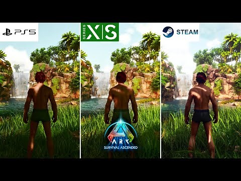 PS5 vs XBOX SERIES X vs PC 4K MAX SETTINGS GRAPHICS COMPARISON Ark Survival Ascended