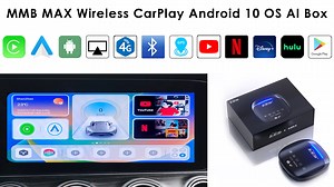 Watch MMB MAX Wireless CarPlay Android 10 OS 4G LTE Video AI Box on Amazon Live