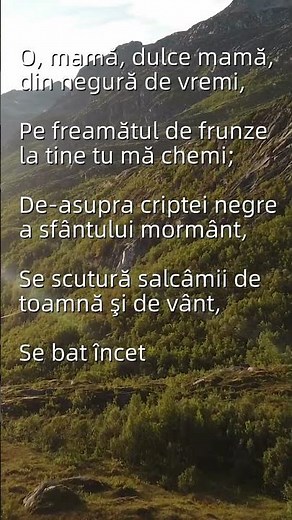 O, mama - Mihai Eminescu