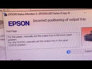 Epson l805 incorrect positioning of output tray fix