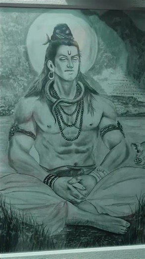 mahadev drawing 🚩 #art #artist #new #trending #viral #sketch #shiv #mahadev #shiva #drawing #anime