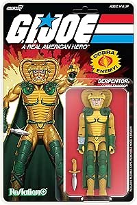 Super7 Reaction+ G.I. Joe Serpentor (Cartoon) - 3.75" G.I. Joe Action Figure with Accessory Classic Cartoon Collectibles and Retro Toys