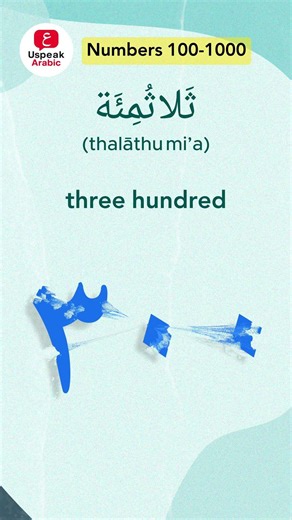 Learn Arabic Numbers 100–1000 #arabic #arabiclanguage #learnarabic #speakarabic #LearningArabic