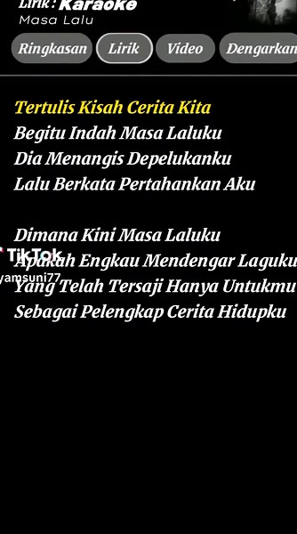 Lirik Lagu Masa Lalu - Zizan Band: Tertulis Kisah yang Indah