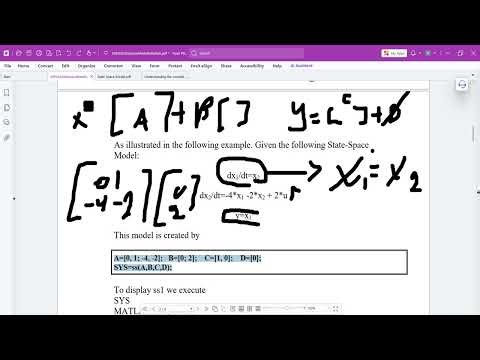 State Space Model in MATLAB