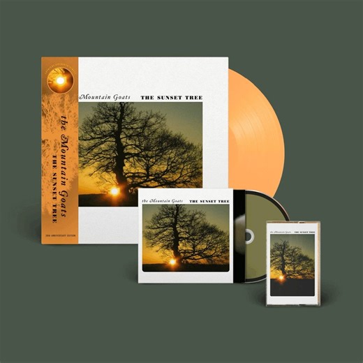The Sunset Tree (20th Anniversary Edition) will be released digitally and on CD, cassette, and limited-edition Apricot colored vinyl on October 17. Featuring 2025 Abbey Road Remasters, original artwork, and a new OBI strip designed by Chris Bigg. Pre-order your copy and pre-save: https://themountaingoats.ffm.to/thesunsettree20 ☀️🌳 | the Mountain Goats