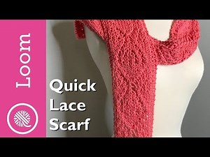 Loom Knit | Quick Lace Scarf (Lg Diamond Pattern)