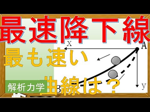 【解析力学】最速降下曲線：サイクロイド