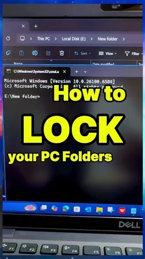 Lock Any Folder Using CMD 🔒 | Windows Trick#CMD #Windows
