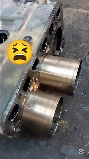 Diesel Engine Sleeve Removal by Hand | Diesel Cylinder Block Repair Process #tractor #cylinderblock