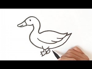 Cara Menggambar Bebek Yang Mudah - Tutorial Menggambar