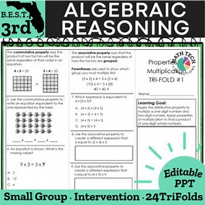 Florida B.E.ST. Math Standards 3rd Grade Math Review MA.3.AR.1 - MA.3.AR.3