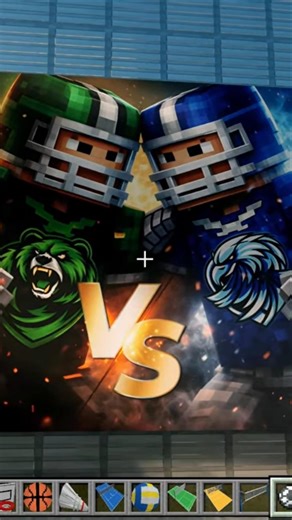 I built pro NFL teams in my minecraft world Sky Pixel #minecraft #nfl #shorts