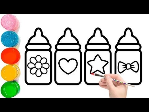 Easy Chusani Drawing for Kids | How to Draw a Pacifier Step by Step 🍼