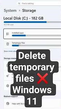 how to delete temporary files windows 11