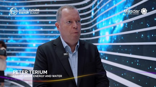 Peter Terium, CEO of NEOM Energy and Water is at the World Future Energy Summit to introduce the company's new concept. Watch to find out more. حضر بيتر تيريوم، الرئيس التنفيذي للطاقة والمياه في نيوم، القمة العالمية لطاقة المستقبل لتقديم المفهوم الجديد للشركة. شاهد لتعرف المزيد. | World Future Energy Summit