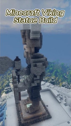 Minecraft Insane Viking Statue Build time-lapse! #minecraft #building