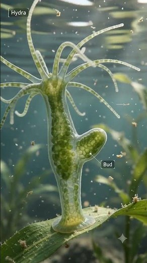 How Hydra Reproduces by Budding 🪼 | Realistic Biology Animation #hydra #budding
