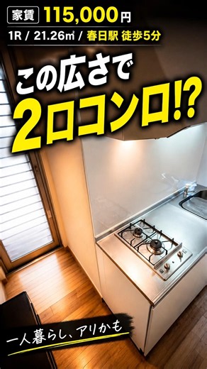 小さいけど合理的 狭いのに暮らしやすい。21㎡の東京1R