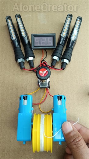 Powering Indicator & Volunteer Using 2 Metal Gear Motors #tech #diy #innovation