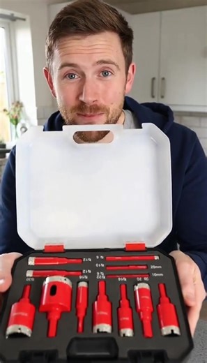 12 Red Diamond Dry Bits for Easy Tile Cutting