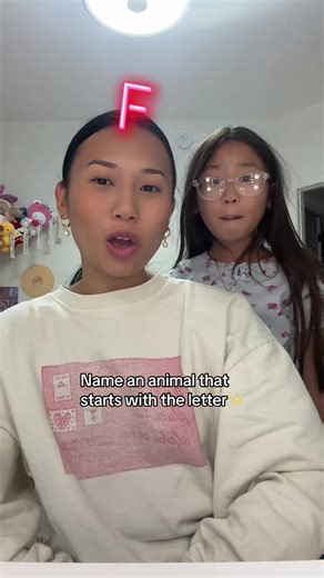 Name an animal that starts with the letter game!!✨ this was actually so fun haha😭 #nameananimal #letterame #game #honandfam