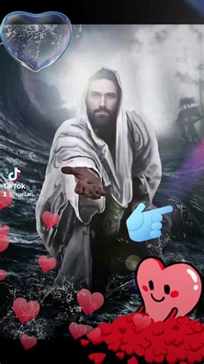 Heart-Shaped Graphics with Religious Themes