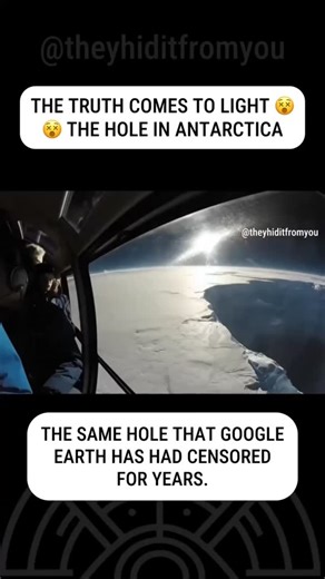 +matrix on Instagram: "The mystery of the Hollow Earth and its connection to Google Earth censorship is deeply unsettling. Certain polar regions on the map are intentionally distorted or entirely absent, despite being physically accessible. Strange disappearances of aircraft near the Antarctic, along with historical references to underground civilizations from expeditions, particularly during the Nazi era, fuel the suspicion that something is being hidden. Additionally, electromagnetic anomalies
