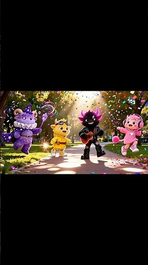 Color Monsters Song! Purple, Pink, Yellow & Black Fun for Kids! 🌈