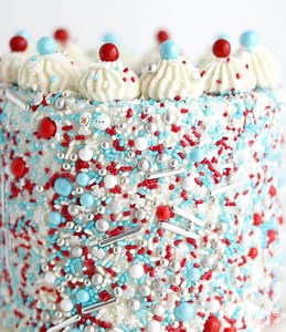 How To Cover A Cake In Sprinkles - Sugar & Sparrow