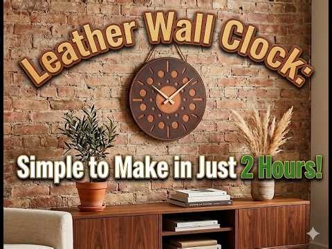 How to Make a Leather Wall Clock in Just 2 Hours | DIY Leather Craft.