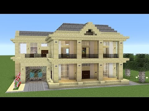 Minecraft - How to build a large sandstone mansion