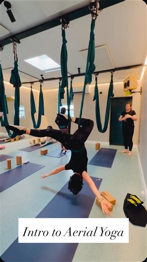 Flavia Cacace | I went and tried my 1st “aerial yoga” class today…WOW what a class and completely different to anything I’ve done before! Thanks to... | Instagram