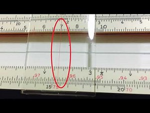 Square root calculation with a slide rule
