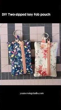 The cutest little pouches you can sew - Double zipper pockets #sewing #diy