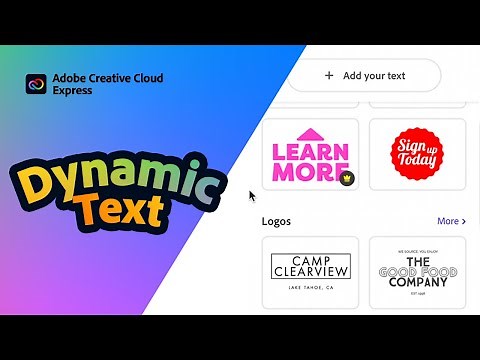 Make Words & Text Look Perfect | Fonts in Adobe Creative Cloud Express | Adobe Express