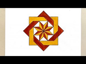 Geometric Overlapping Square Design || Geometric Poster Design || Geometric Drawing in Square